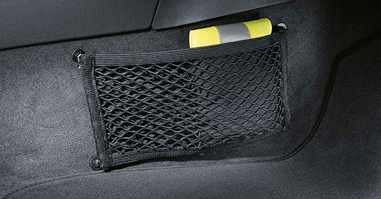 Storage net in footwell